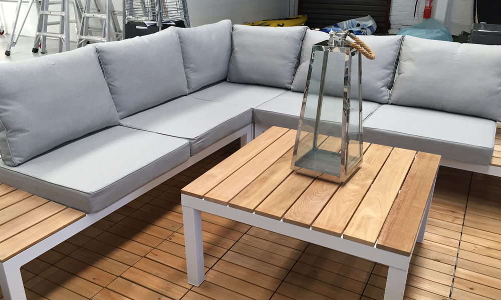 Container Door Ltd Teak Outdoor Corner Lounge Set 23