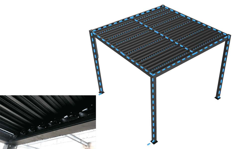Container Door Ltd Aluminium Pergola 294 x 294 16