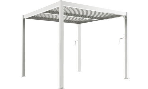 White aluminium pergola web3