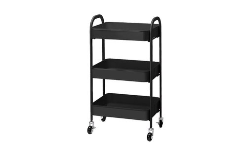 artiss 3 tier kitchen cart black web8