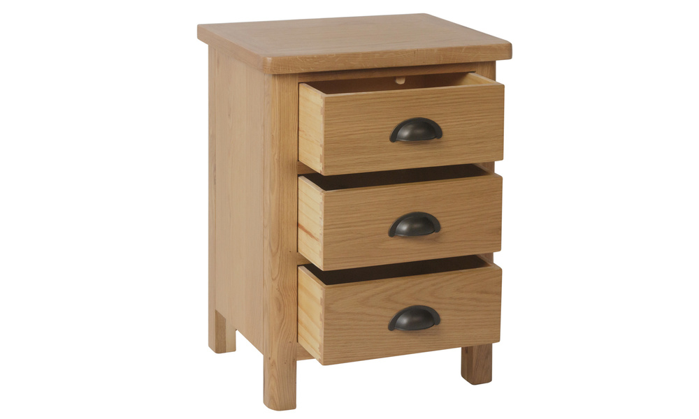 Container Door Ltd Farmhouse 3 Drawer Bedside Table
