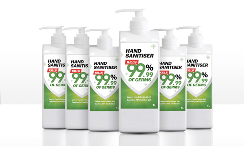 Hand sanitiser 1l six bottles web
