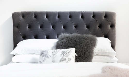 Slate grey kingston velvet tufted headboard web1