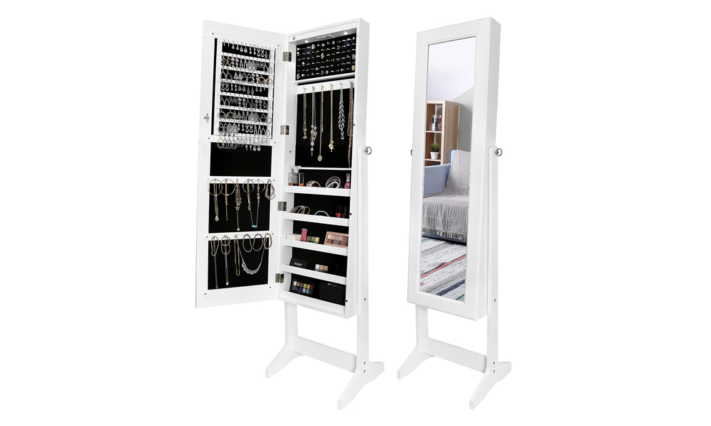 Container Door Ltd Free Standing Mirror With Jewellery Armoire 7 On the outside they function as a typical mirror but on the inside they're quite different from every other type. free standing mirror with jewellery