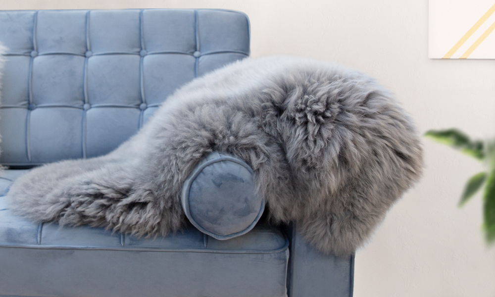Container Door Ltd 100 New Zealand Sheepskin Rug Grey 5