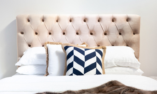 Champagne kingston velvet tufted headboard web1