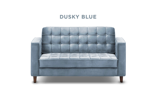 New dusky blue knightly velvet 2 seater couch web1
