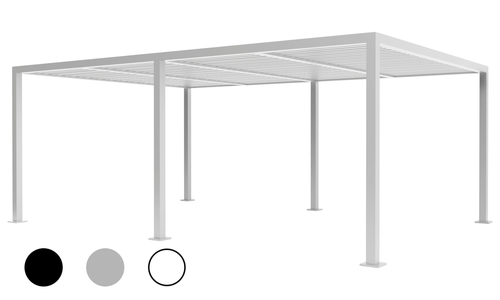 Hero 6x4 matte white aluminium pergola 2358 web1