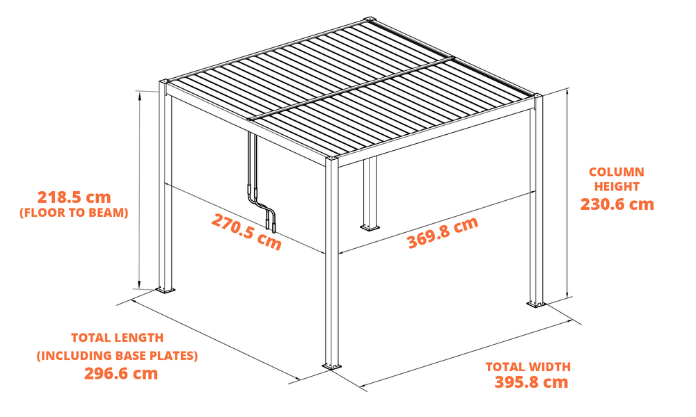 Container Door Ltd Aluminium Pergola 294 x 394