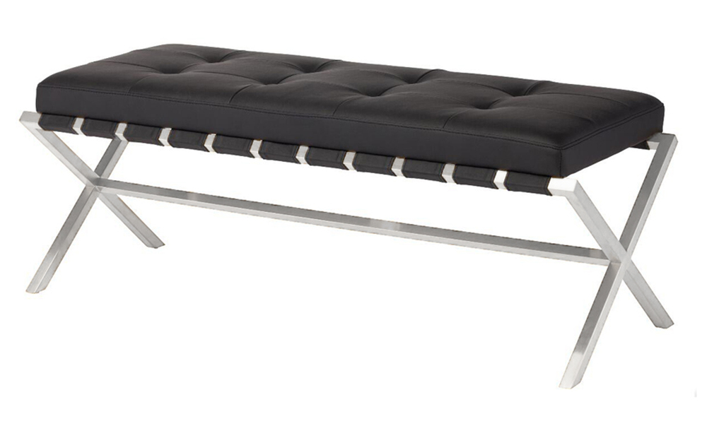 Container Door Ltd Replica BarcelonaStyle Leather Bench Seat