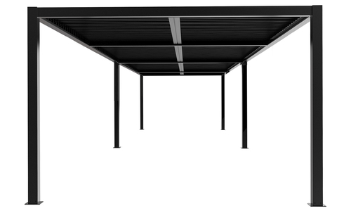 8x4 dark charcoal aluminium pergola 2359 web1