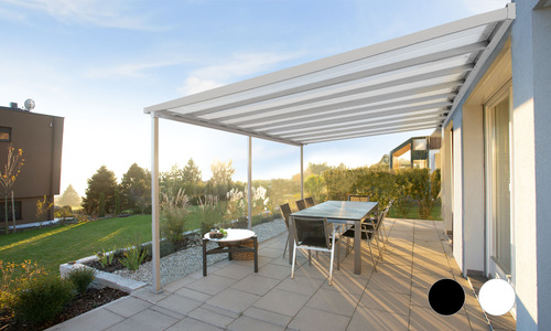 5.45 x 4m wall mounted patio cover 2501 colour web