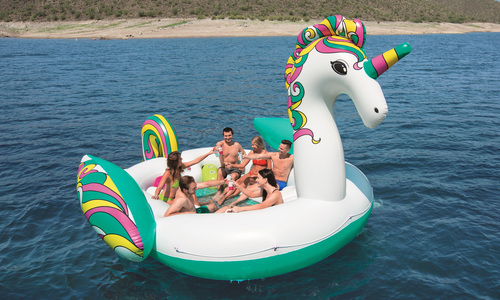 Giant 6 person inflatable unicorn web1