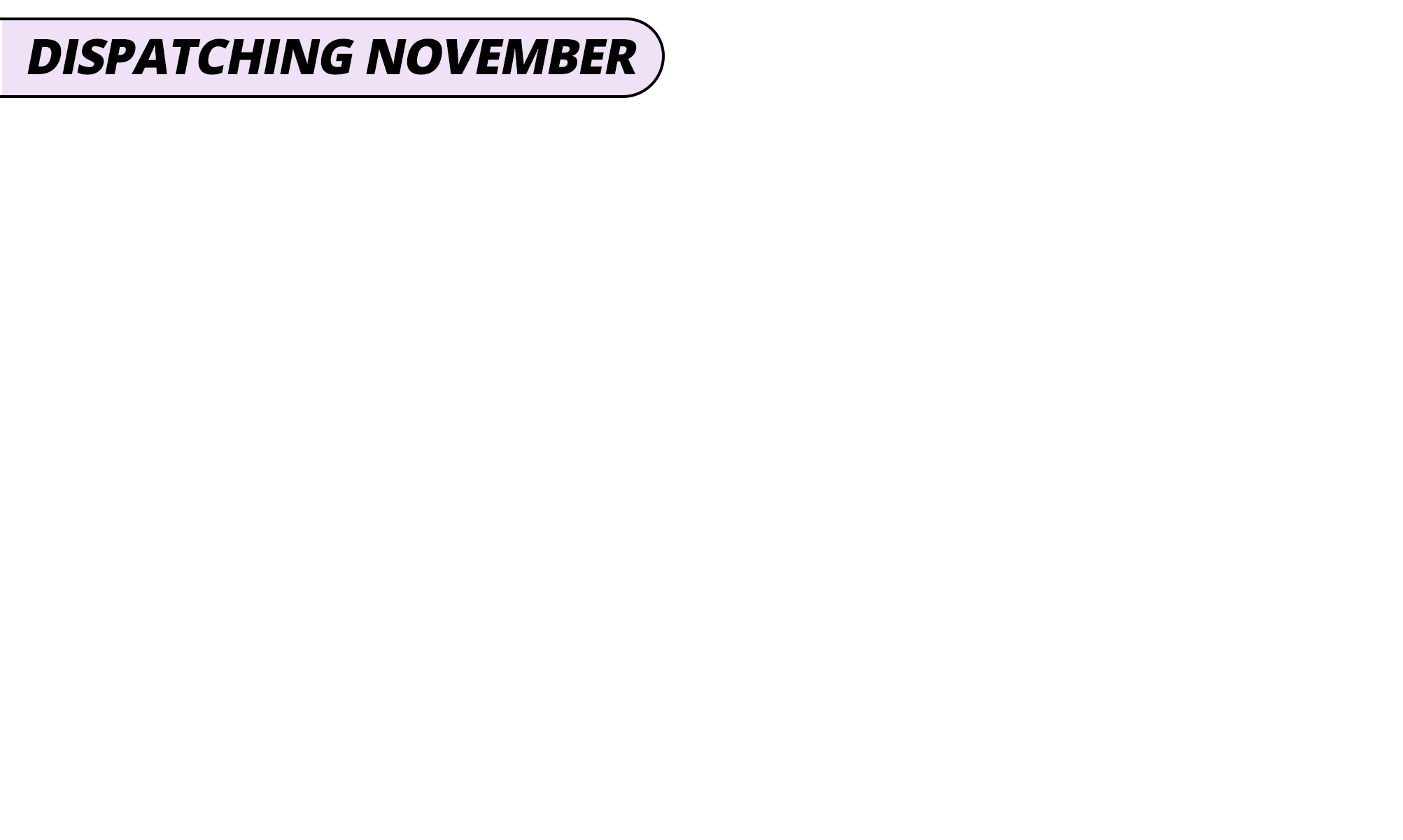 Dispatching november purple