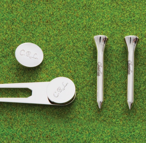 engraved golf set