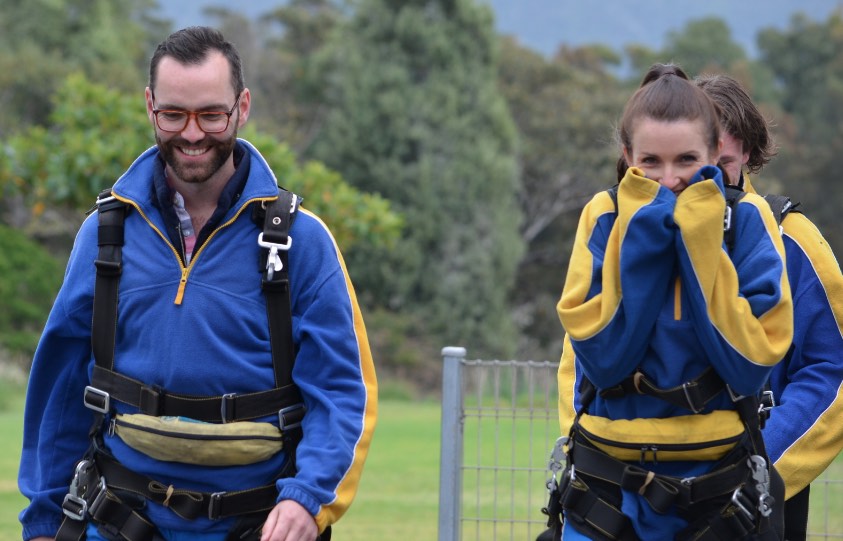 After our skydiving experience and feeling the adrenaline rush