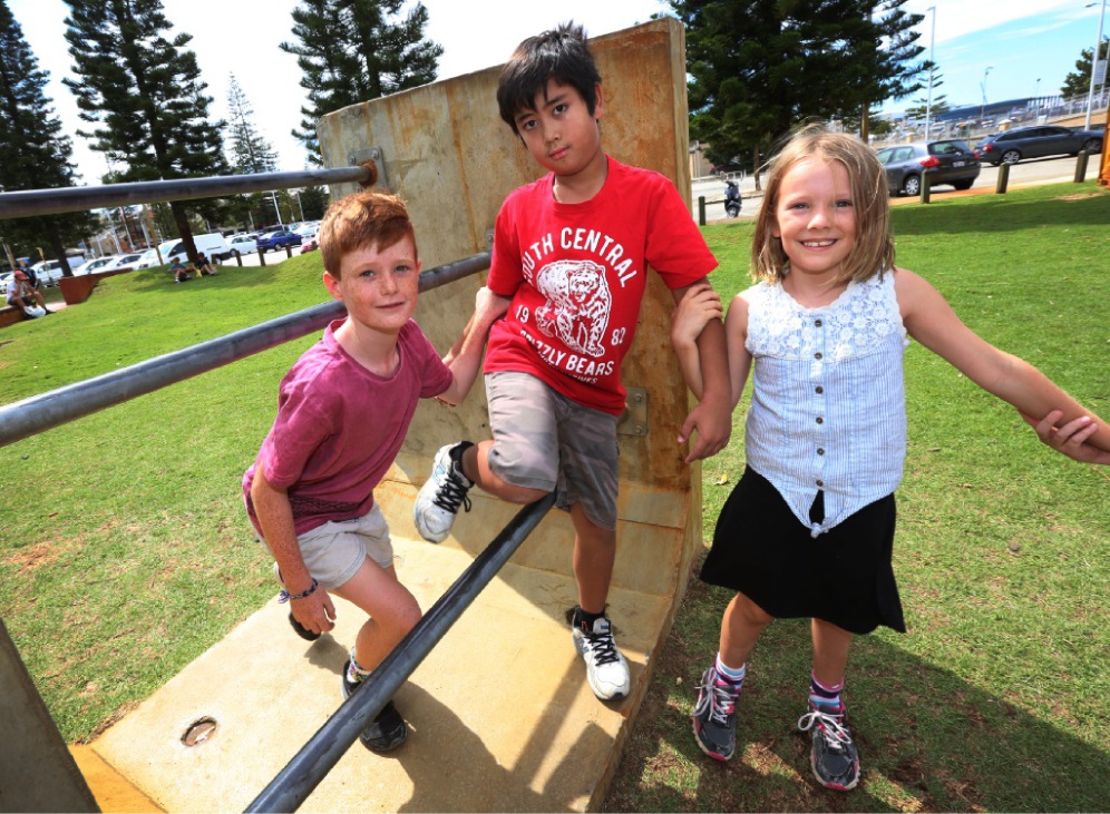 Jed Stafford (11), Austin Fripp (8) and Phoebe Harris (8)Picture: Matt Jelonek d448940