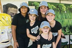 Clockwise from left: Chothip Sonachoti (9), Mali Burns (8), Cobie Van Ryswyk, Jane Bradley (10) and Shae Blake (5); Barbara Fraser and Tony Collins; Alex and Lucca (1) Simmonds. Picture: Louise White www.communitypix.com.au d396615