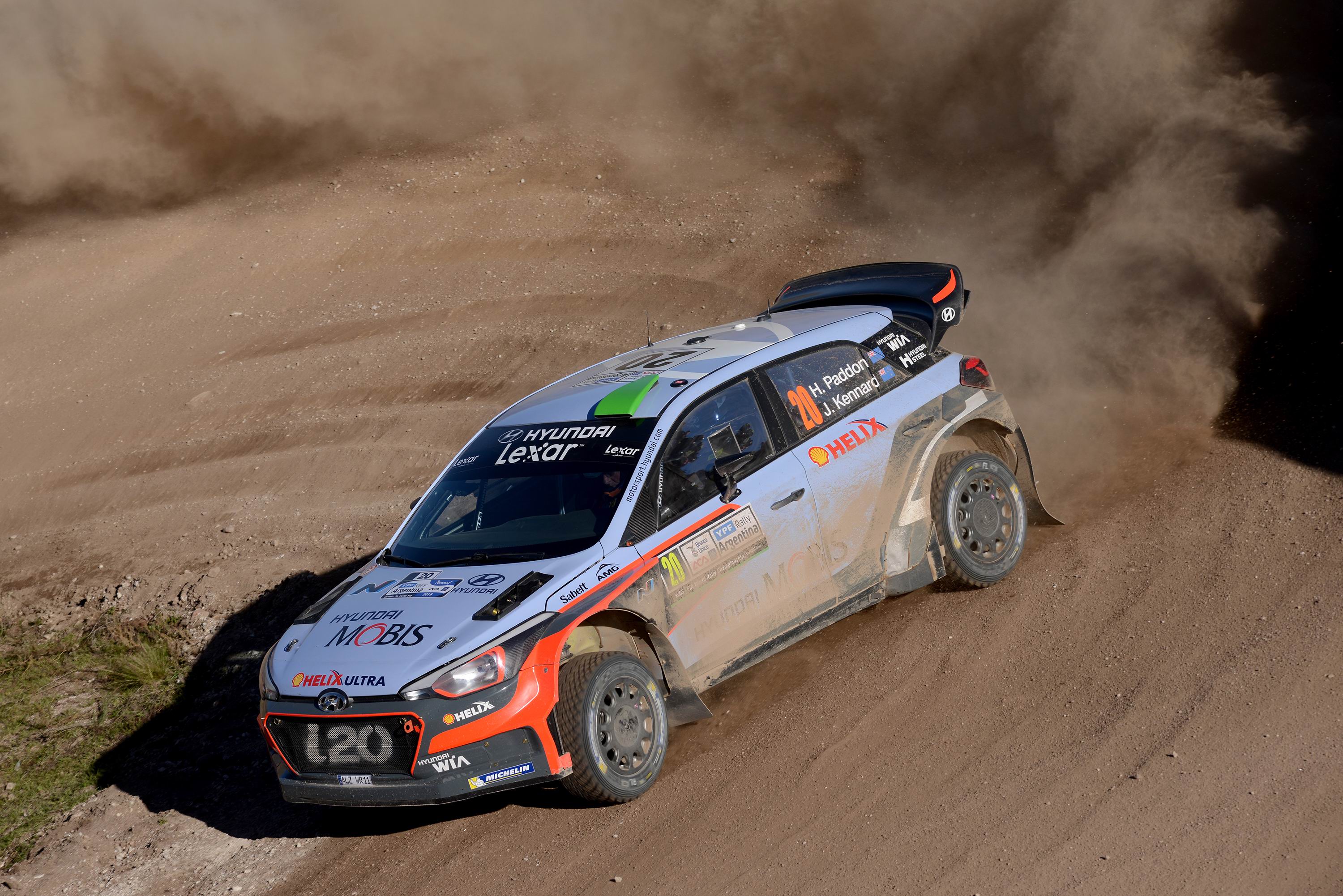 Hayden Paddon and John Kennard's Hyundai.