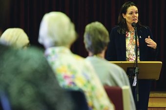 Police Minister Liza Harvey addresses a Council on the Ageing crime prevention seminar