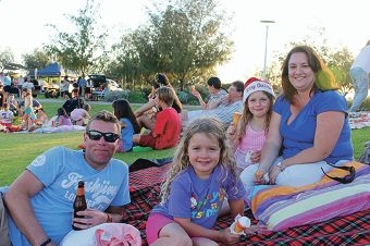 Families flock to foreshore for film