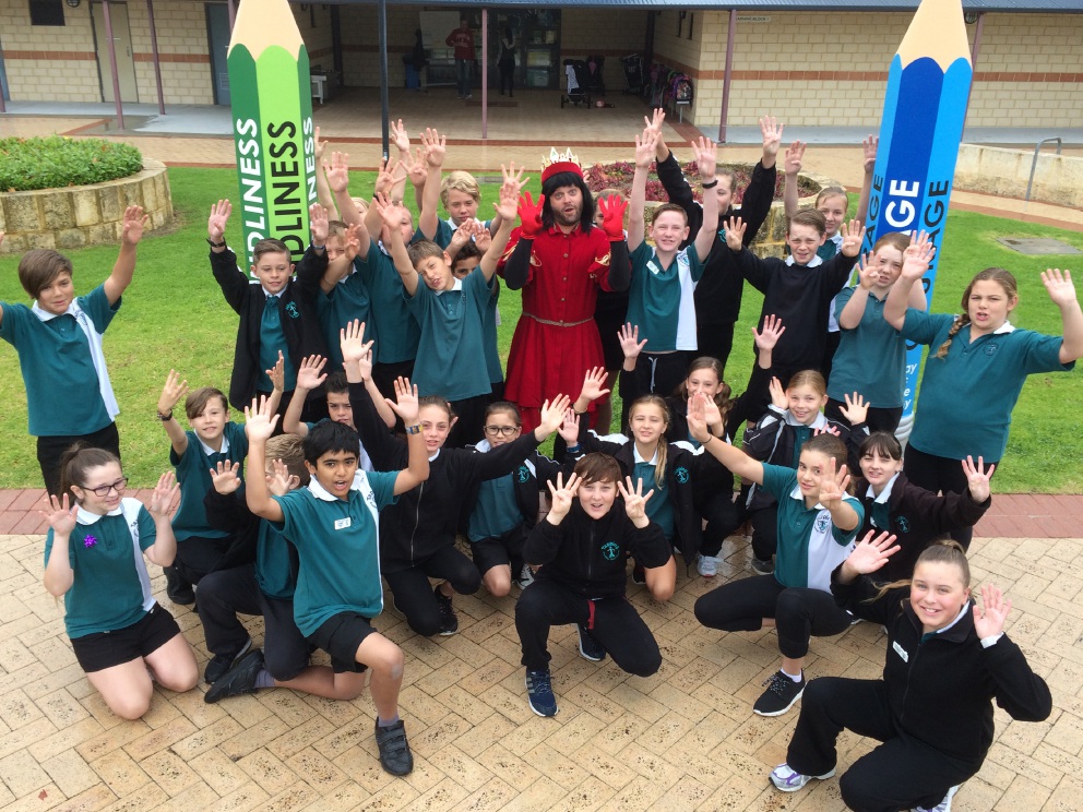 Tapping Primary School's Heath McQuade celebrates wearing 400th costume