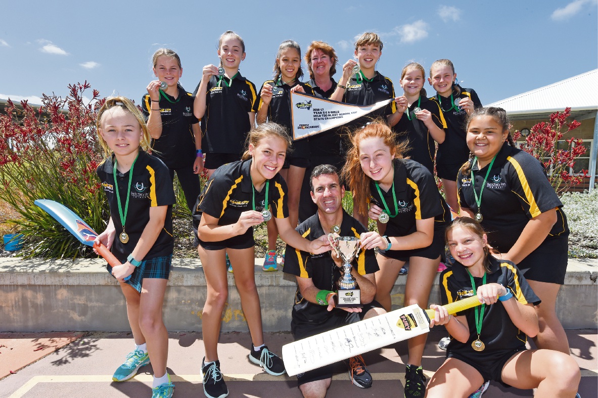 Bletchley Park Primary girls' cricket team play T20 Blast final on MCG