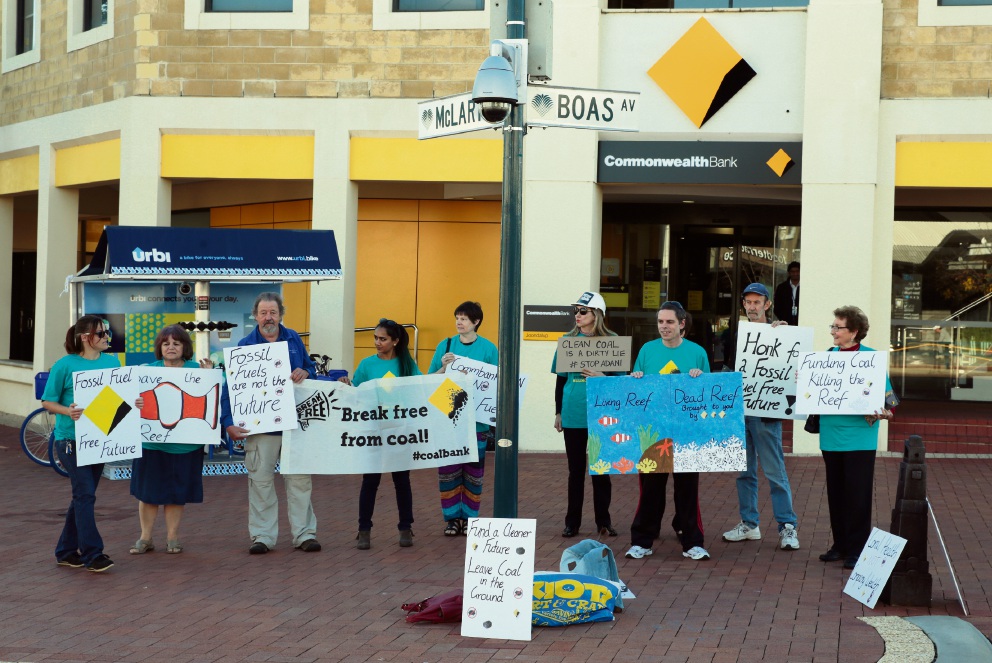 Environmental Activists Campaign Against Bank S Fossil Fuel