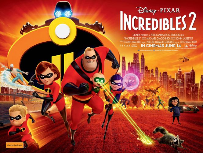 Win 1 of 10 family passes to Disney●Pixar’s INCREDIBLES 2