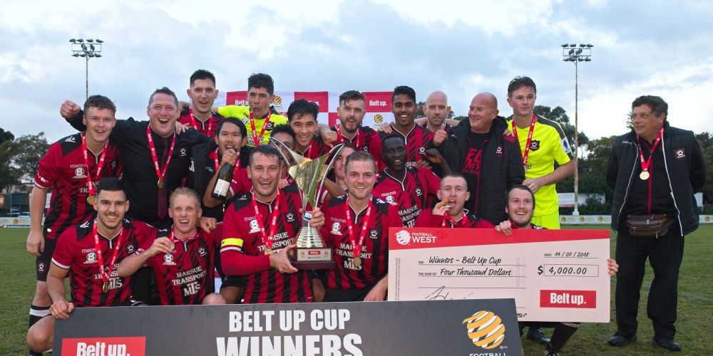 Soccer Armadale celebrate 20 win over Gwelup Croatia in Belt Up Cup