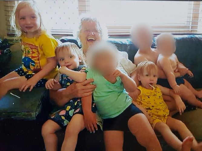Beverley Quinn and family shows Beverley and Charlotte Beatrix and Alice