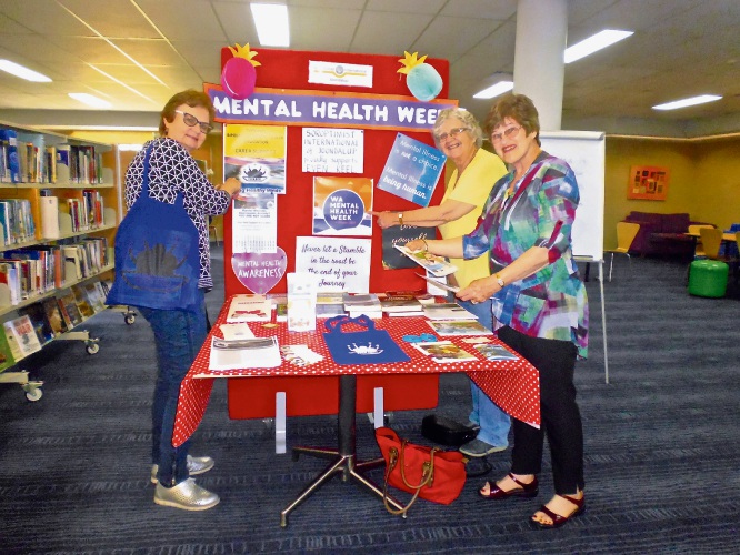 Soroptimist and Even Keel groups promote Mental Health Week with library displays