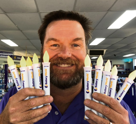 Battery World Joondalup sells candles to raise funds for Joondalup Women’s Health and Family Service