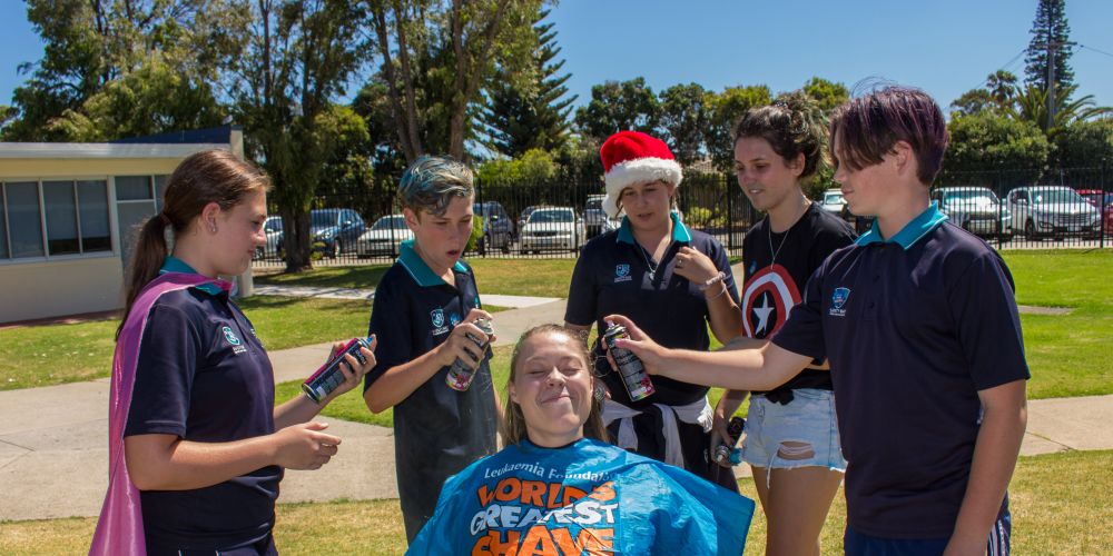 Safety Bay Senior High School students were brave and shaved