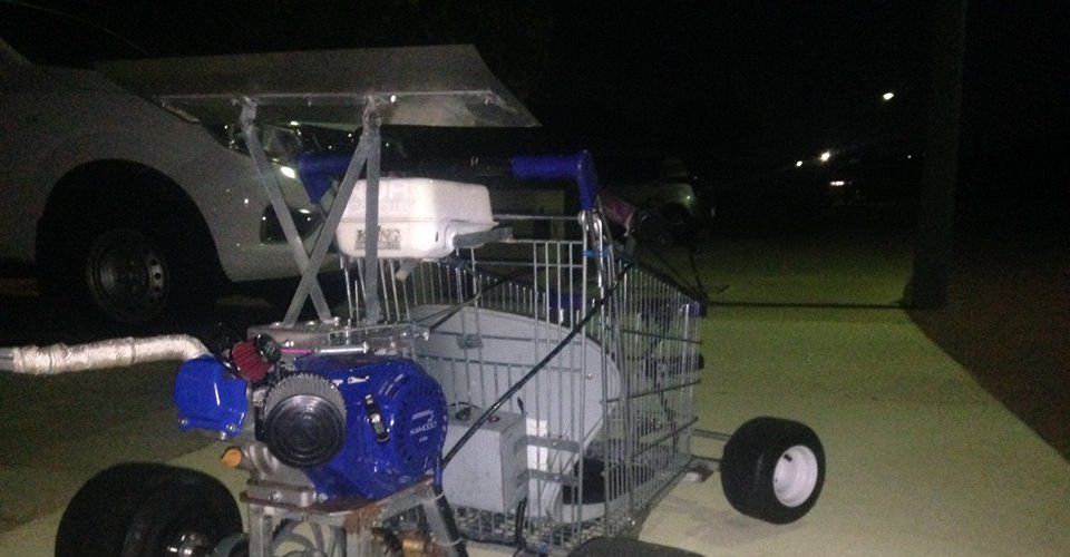 Fully sick shopping trolley go-kart for sale on Facebook