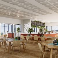 An artist's impression of The Amberton beach bar.