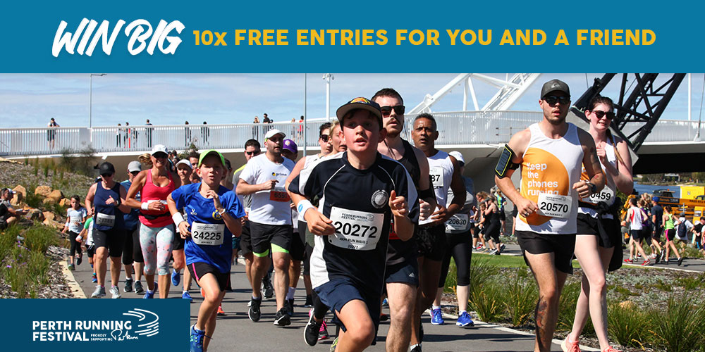 Win entry for you and a friend into the Perth Running Festival