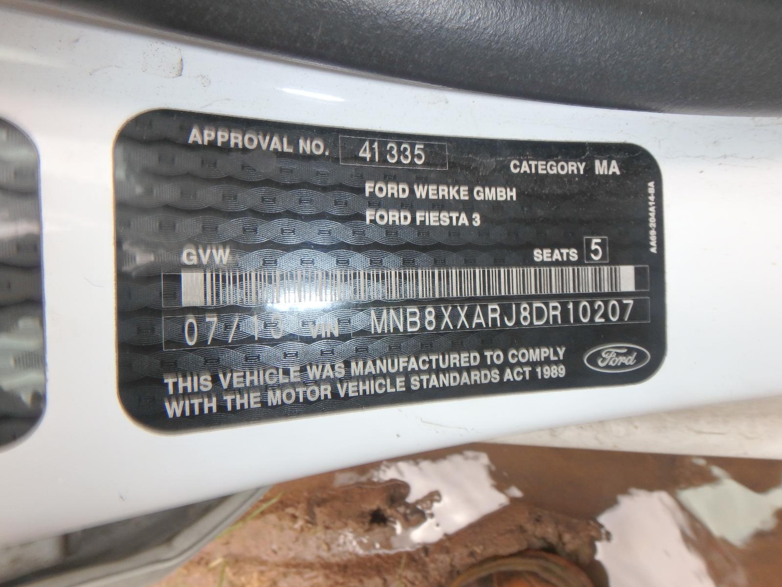 View Auto part Fuel Tank Ford Fiesta 2013