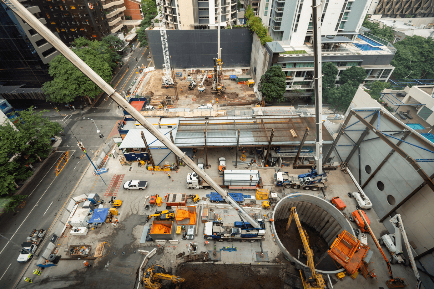 Construction works at Albert Street Lot 2