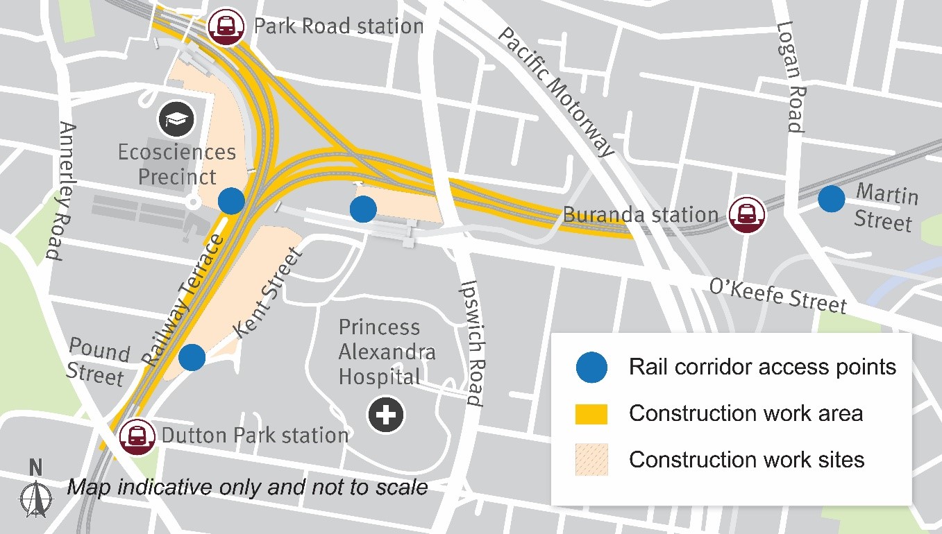 Boggo Road station construction update - Cross River Rail