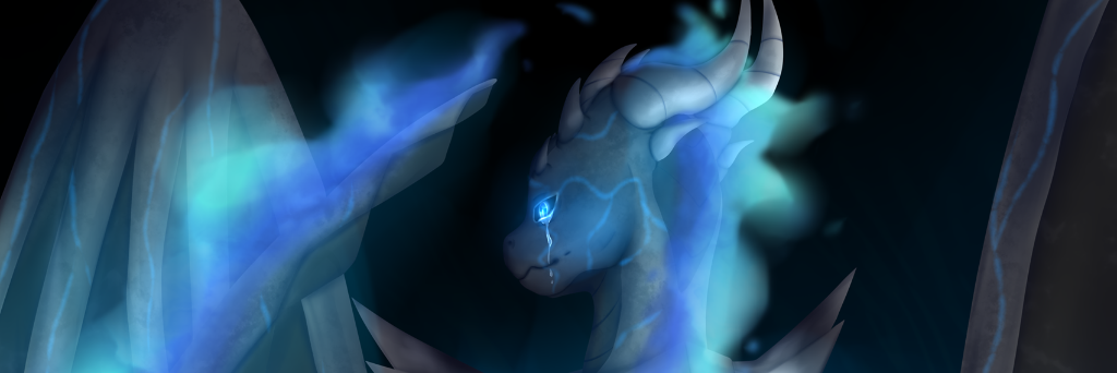 Blue Flames - A Portait of the Mythological Blue Fire Dragon