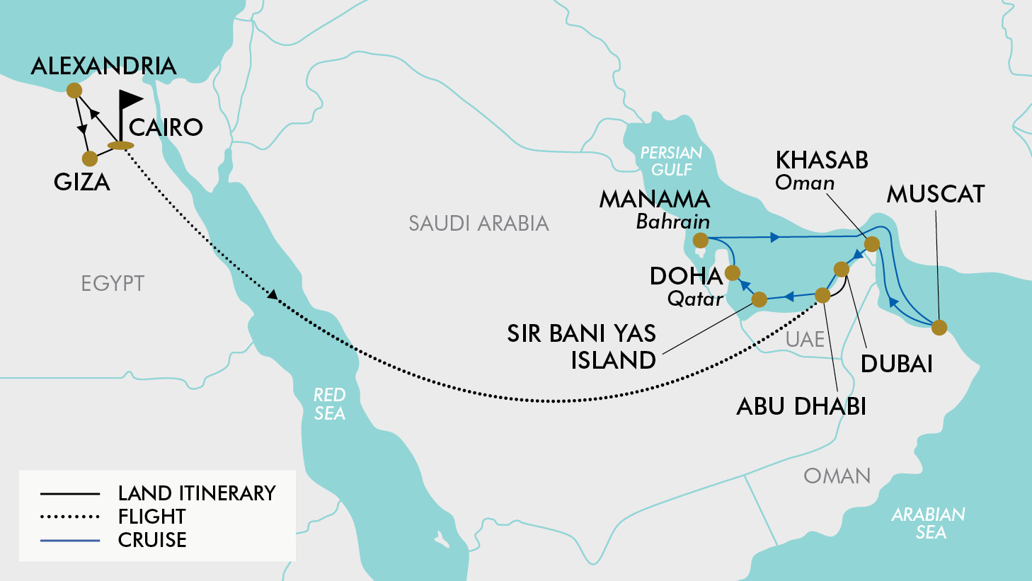 oman to egypt tour package