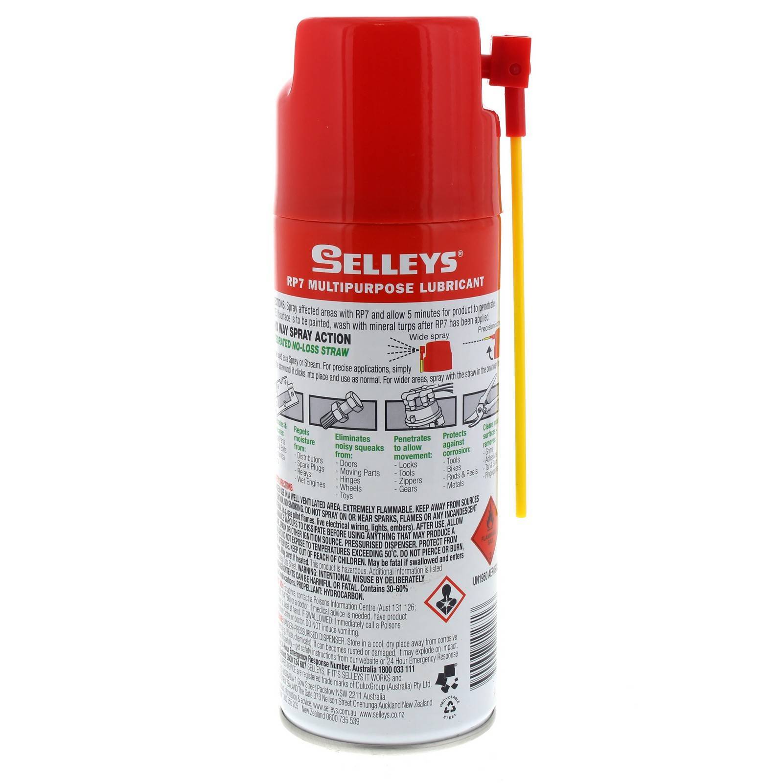 RP7 Multipurpose Lubricant Loosens Rusted Parts 300g Aerosol Spray Can