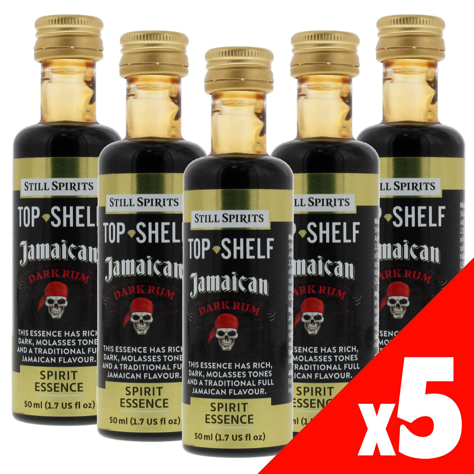 Still Spirits Top Shelf JAMAICAN DARK RUM Essence x5 50ml Spirit Making