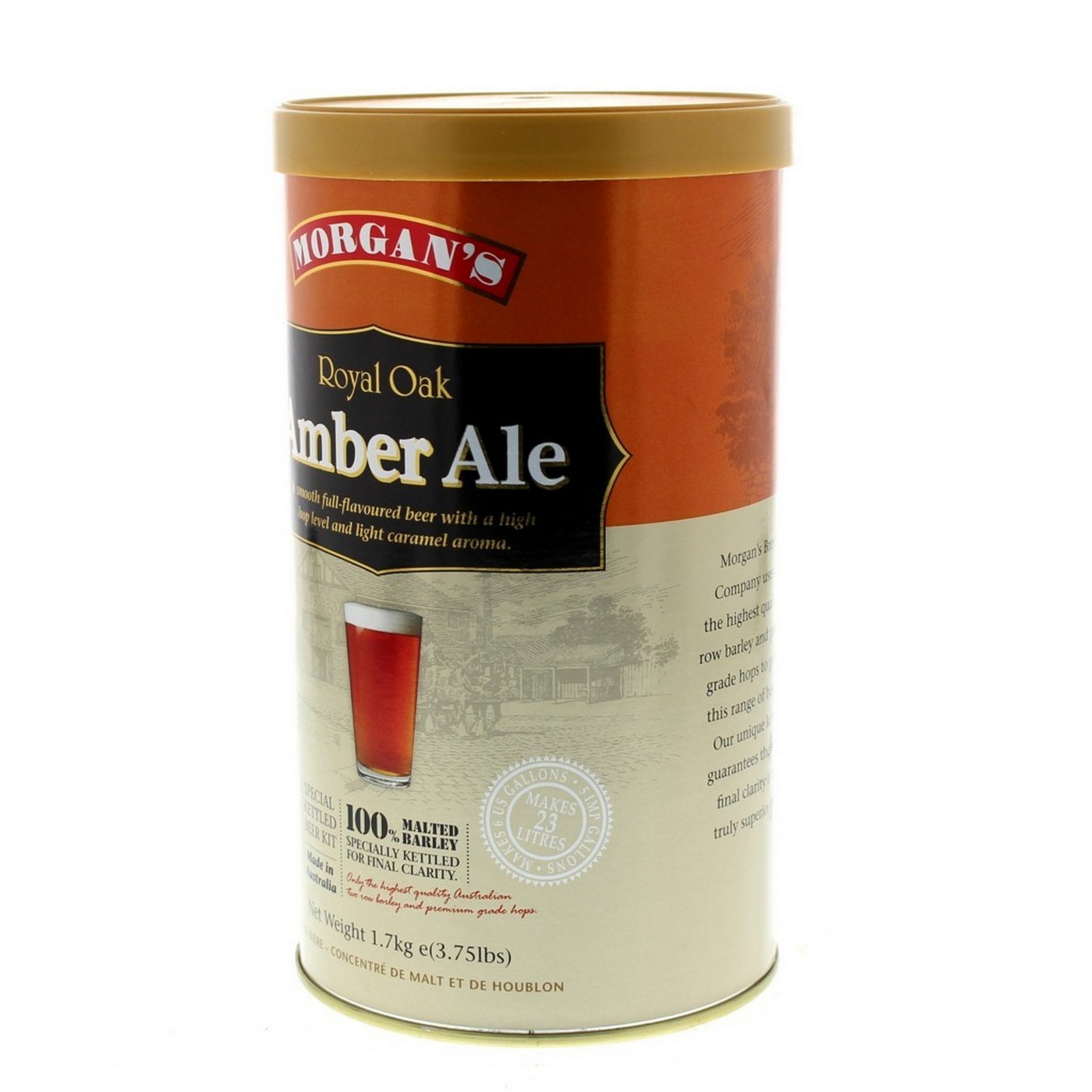 Royal Oak Amber Ale Ingredient Can Home Brew Smooth English