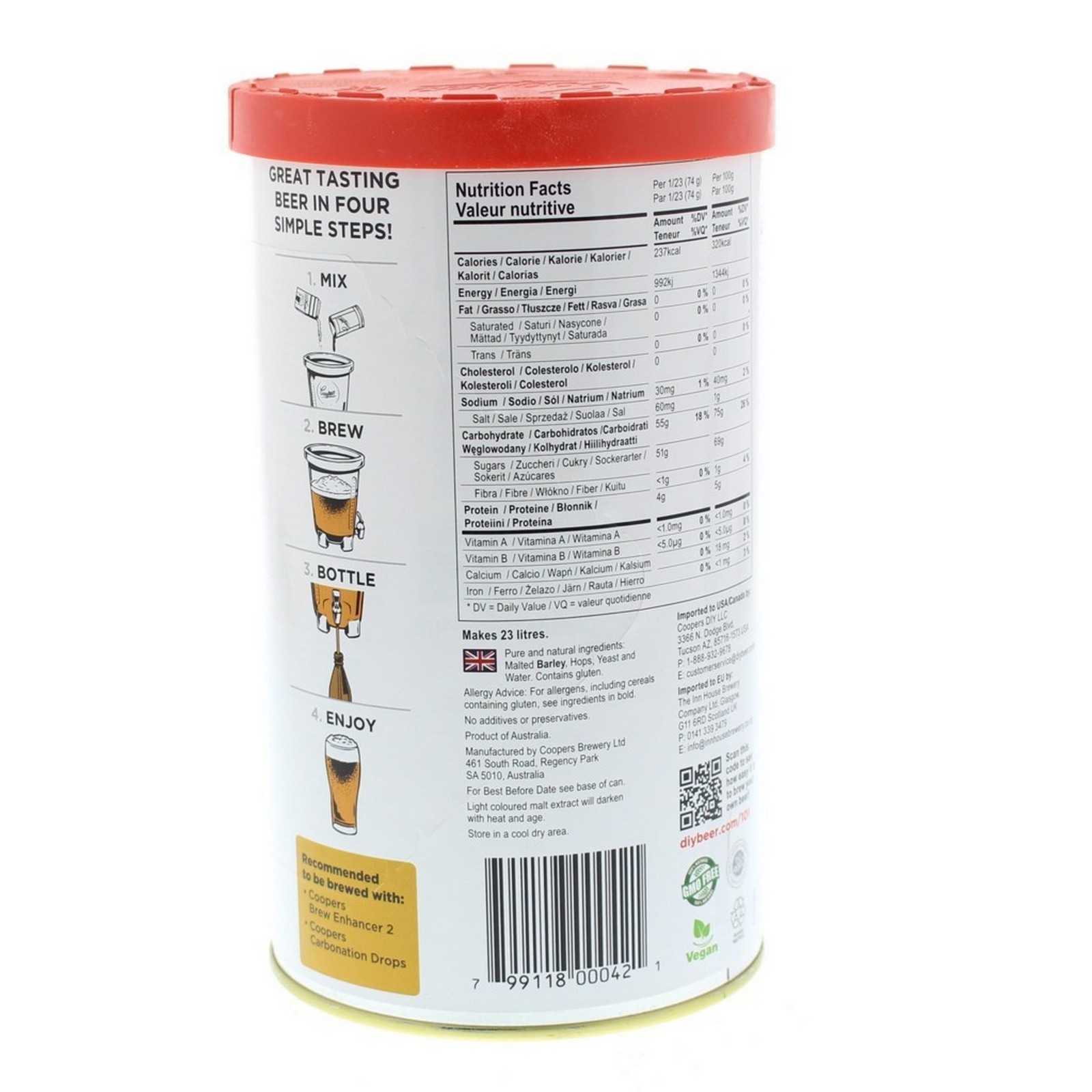 Coopers International Series Australian Pale Ale Ingredient Can Home Brew