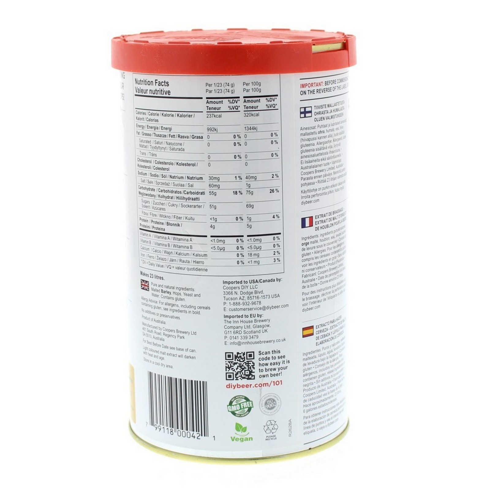 Coopers International Series Australian Pale Ale Ingredient Can Home Brew