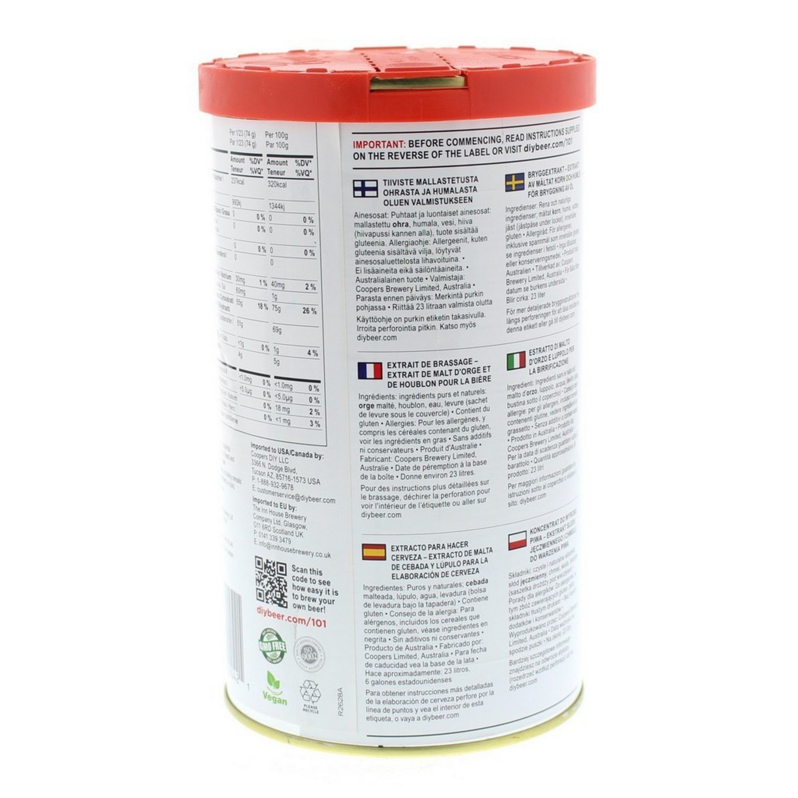 Coopers International Series Australian Pale Ale Ingredient Can Home Brew