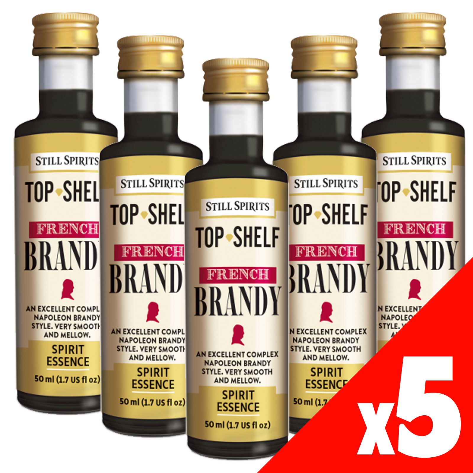 Still Spirits Top Shelf FRENCH BRANDY Essence x5 50ml Spirit Making