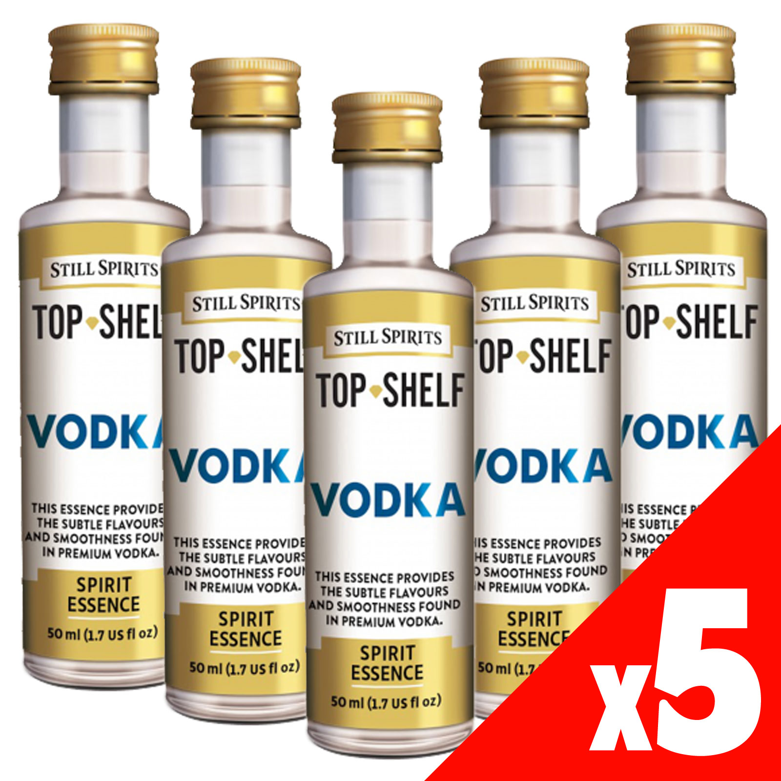 Still Spirits Top Shelf VODKA Essence x5 50ml Spirit Making Home Brew